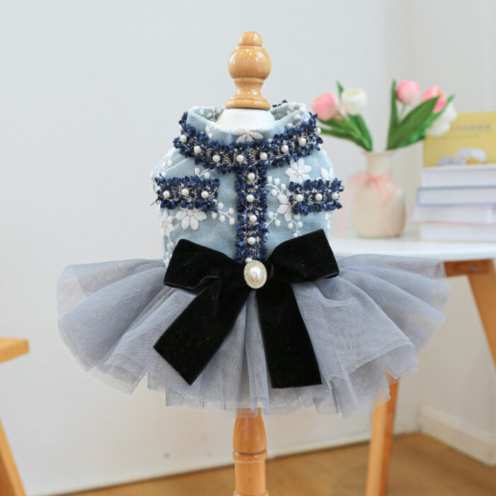Grey-Blue Tweed Dress