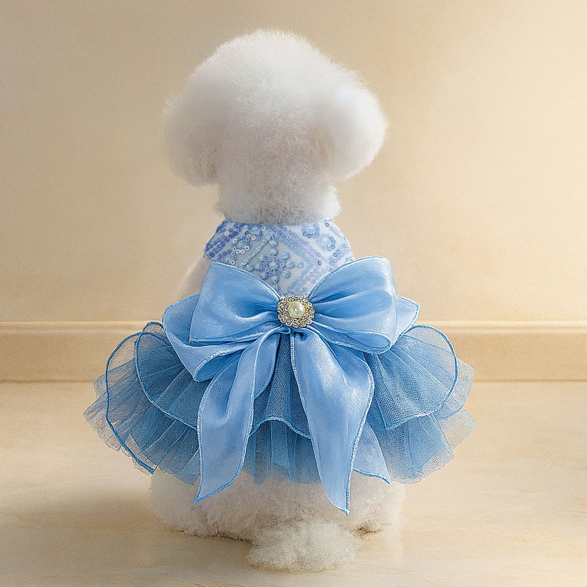 Robe de mariage Galaxie bleue detail