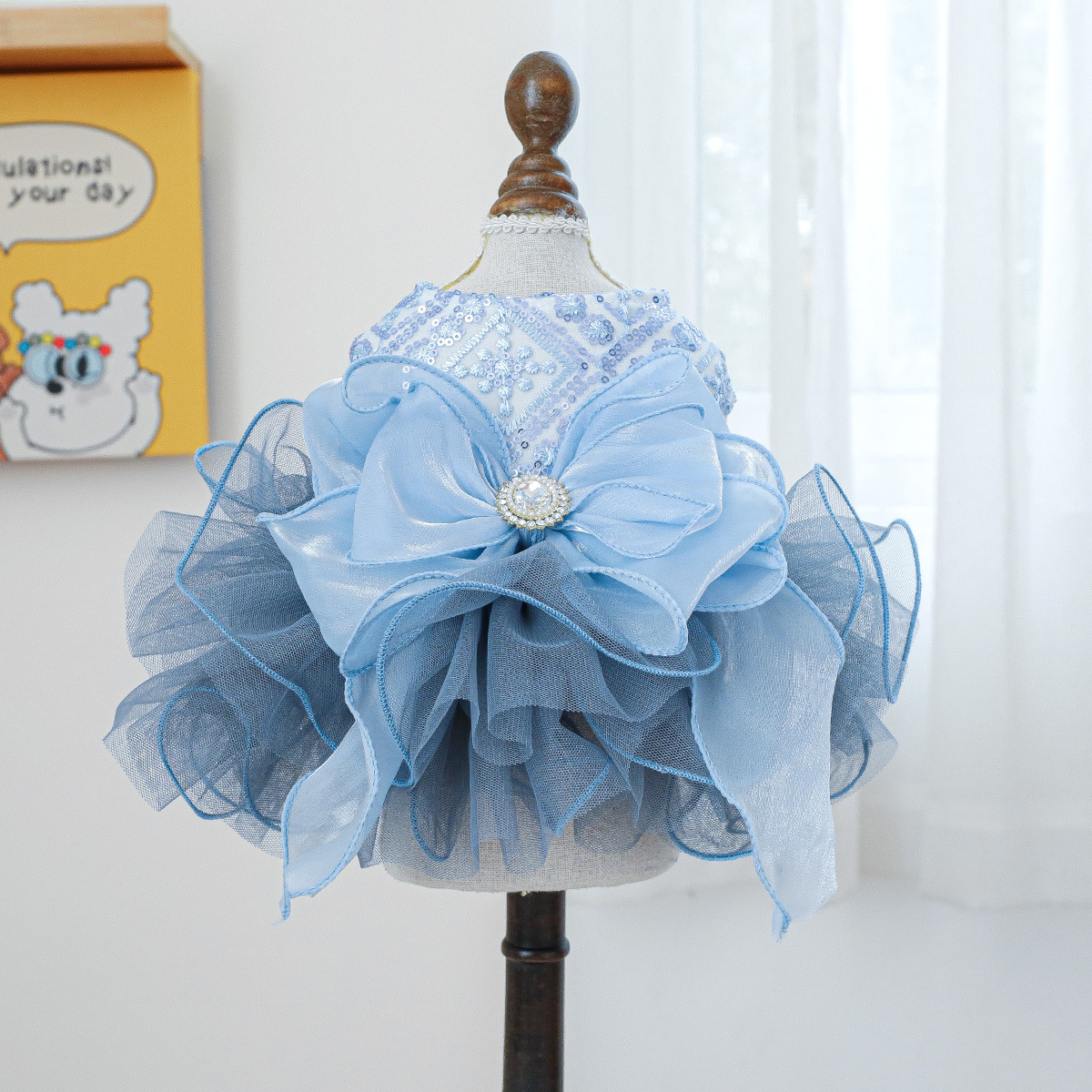 Robe de mariage Galaxie bleue detail
