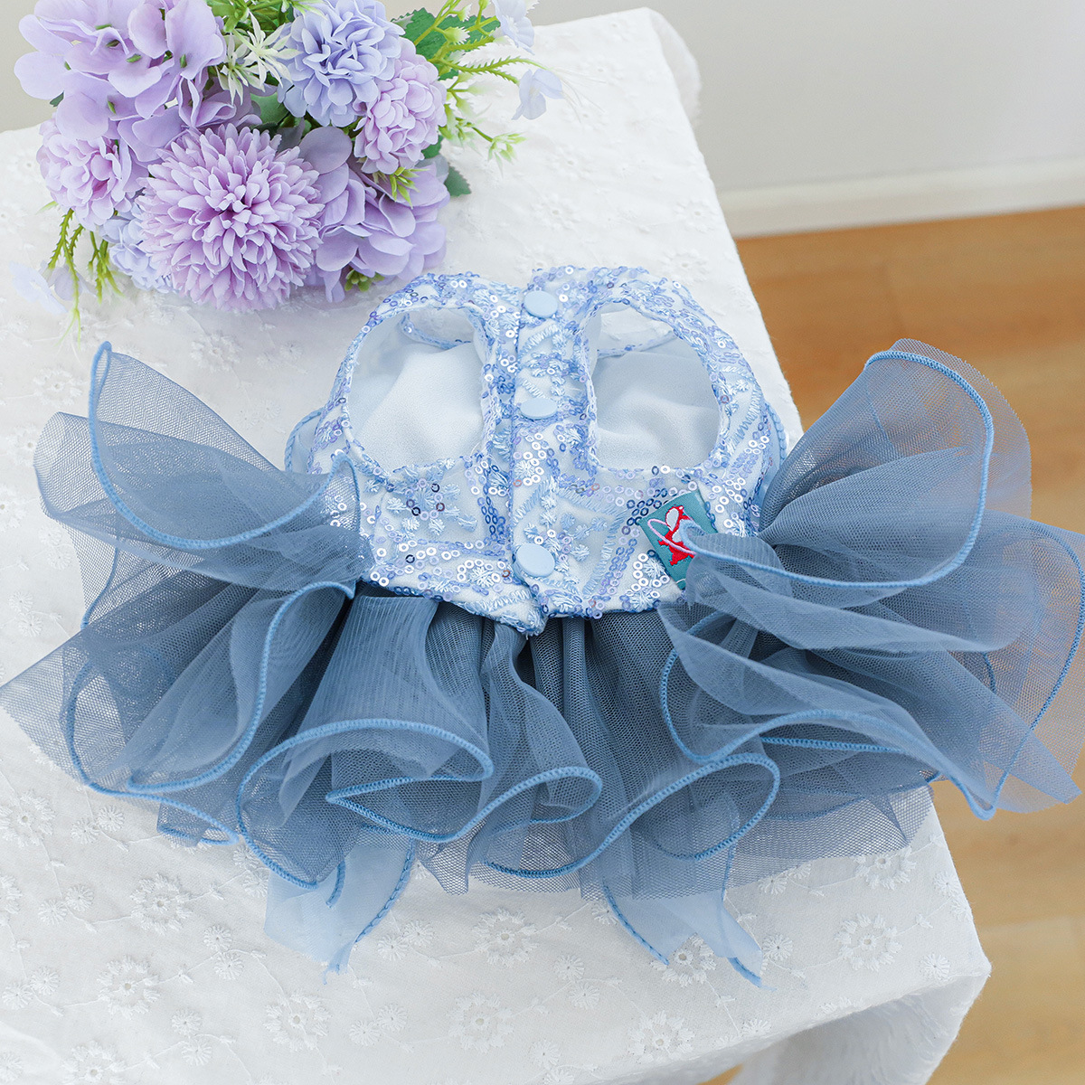 Robe de mariage Galaxie bleue detail
